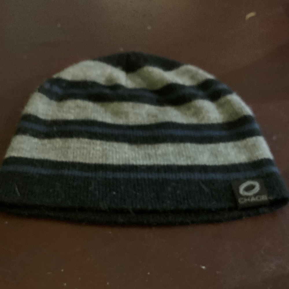 Chaos charcoal, blue and Gray Knit Beanie